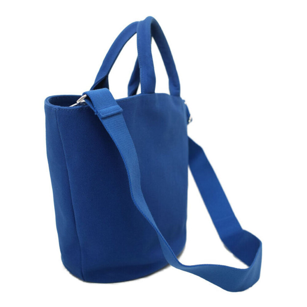 Prada Canapa 2way canvas Tote Logo Blue Convertible Shopping